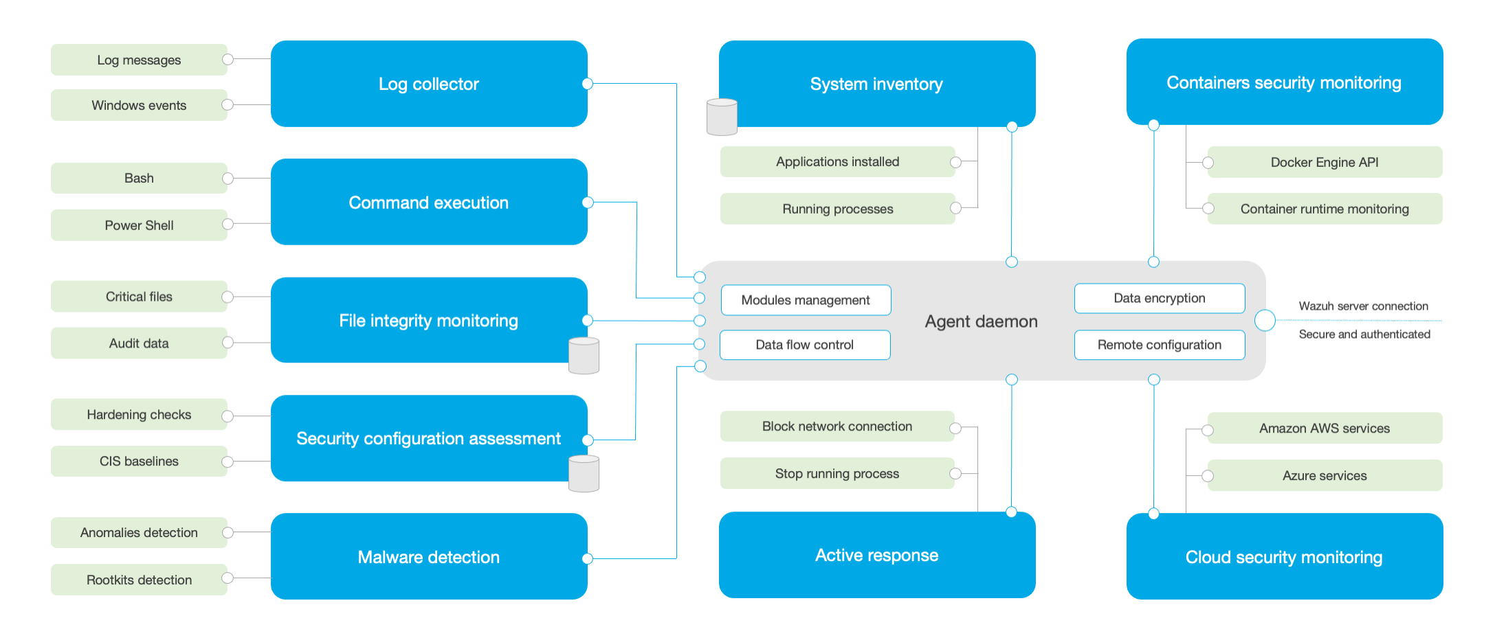 Wazuh agent architecture