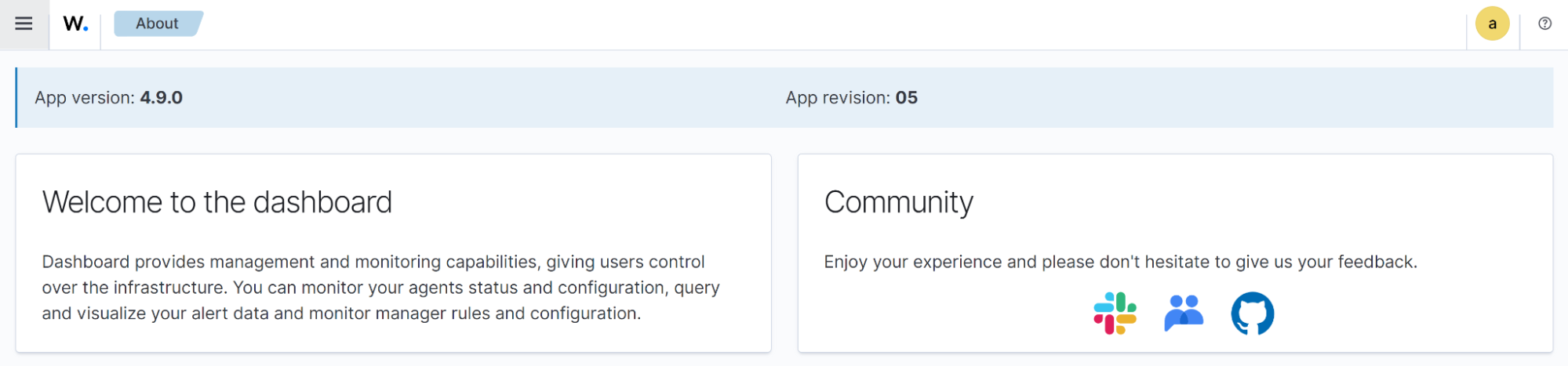 Navigating the Wazuh dashboard: About