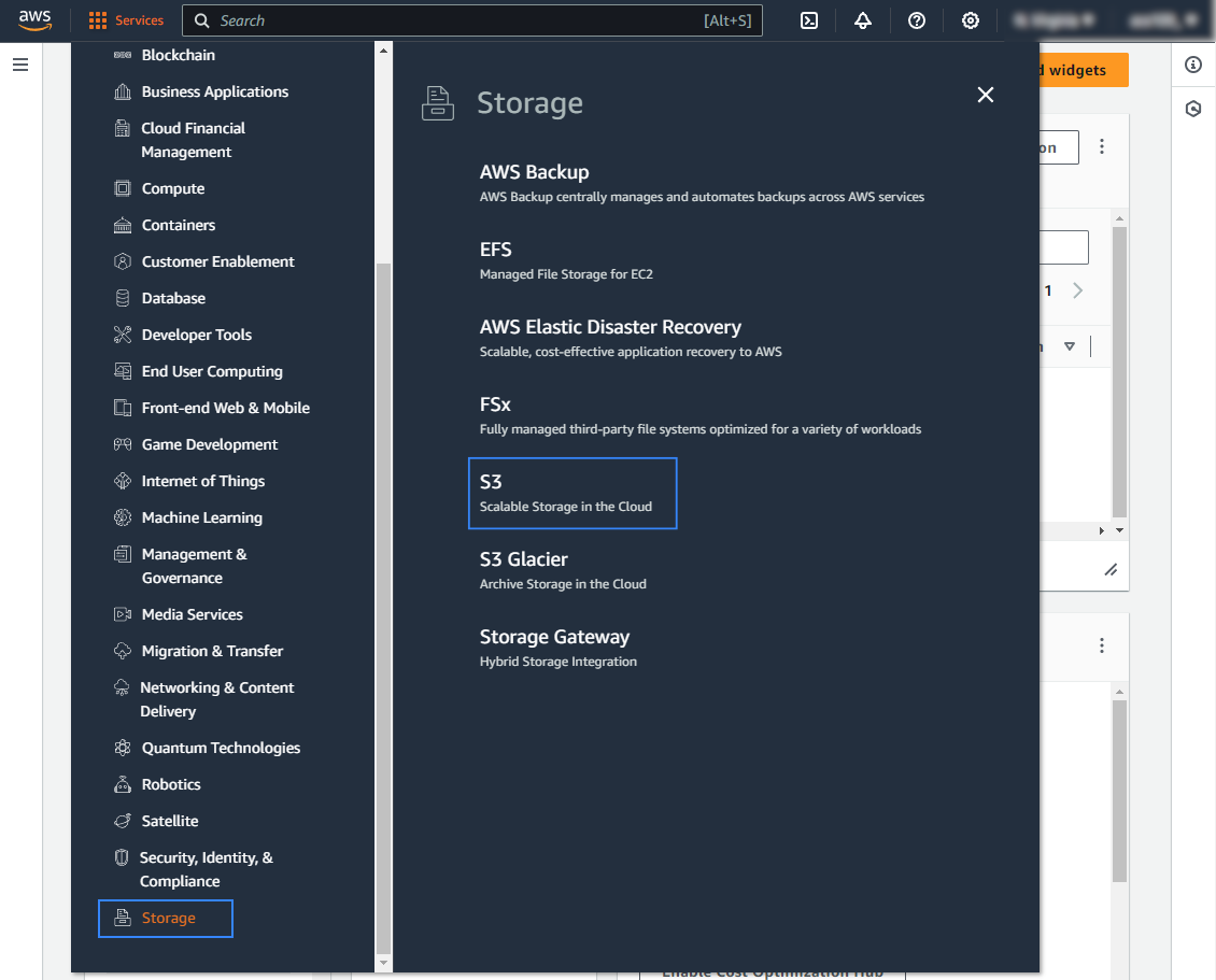 S3 storage service