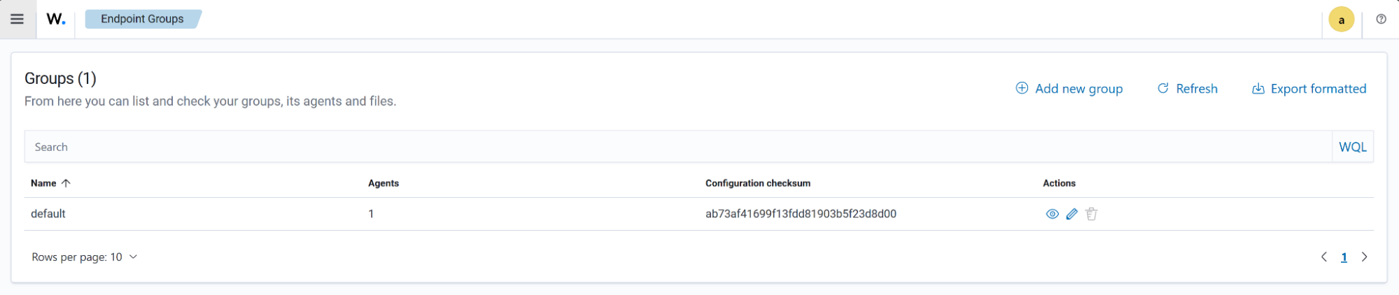 Navigating the Wazuh dashboard: Endpoint Groups