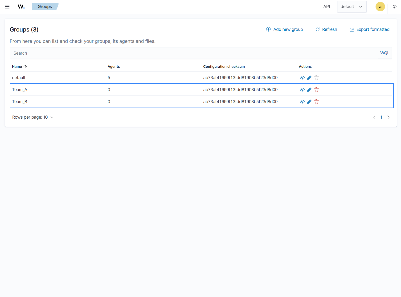 Use case: Give a user permissions to manage a group of agents - Creating agent group