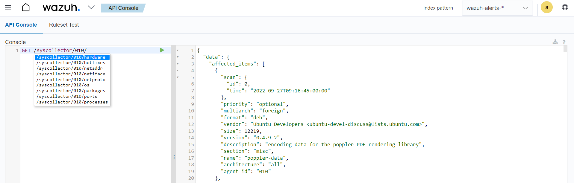 API Console