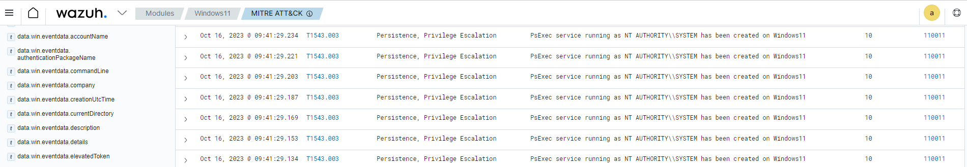 Events filters
