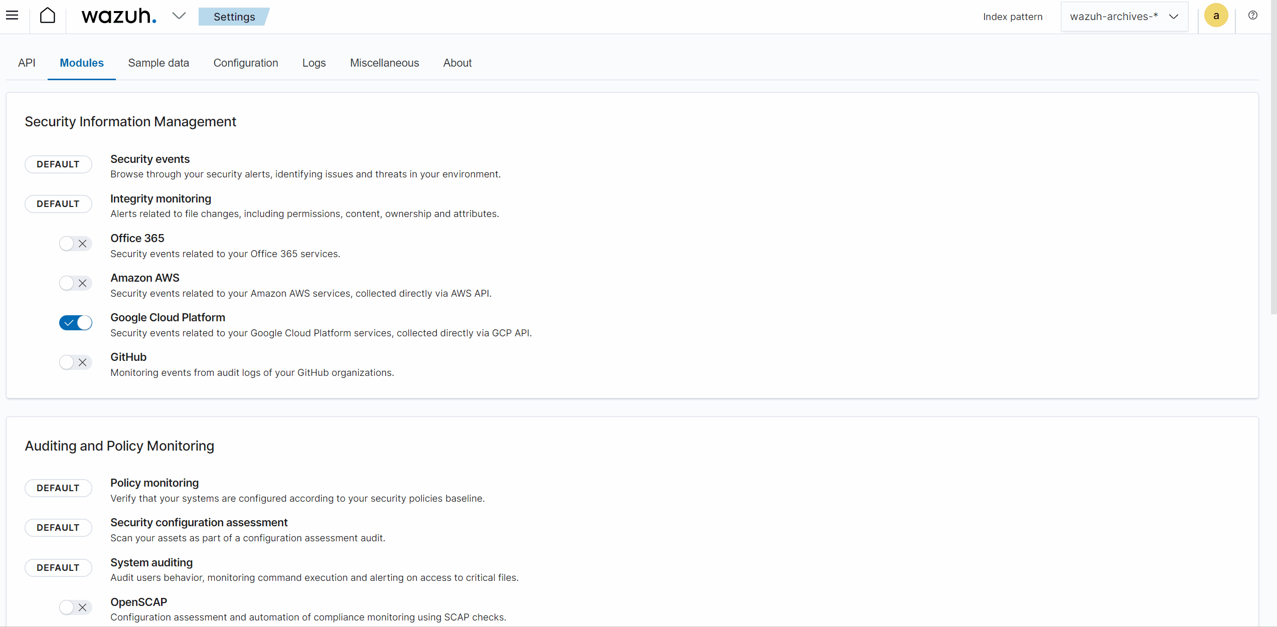 Using Wazuh to monitor Google Cloud Platform