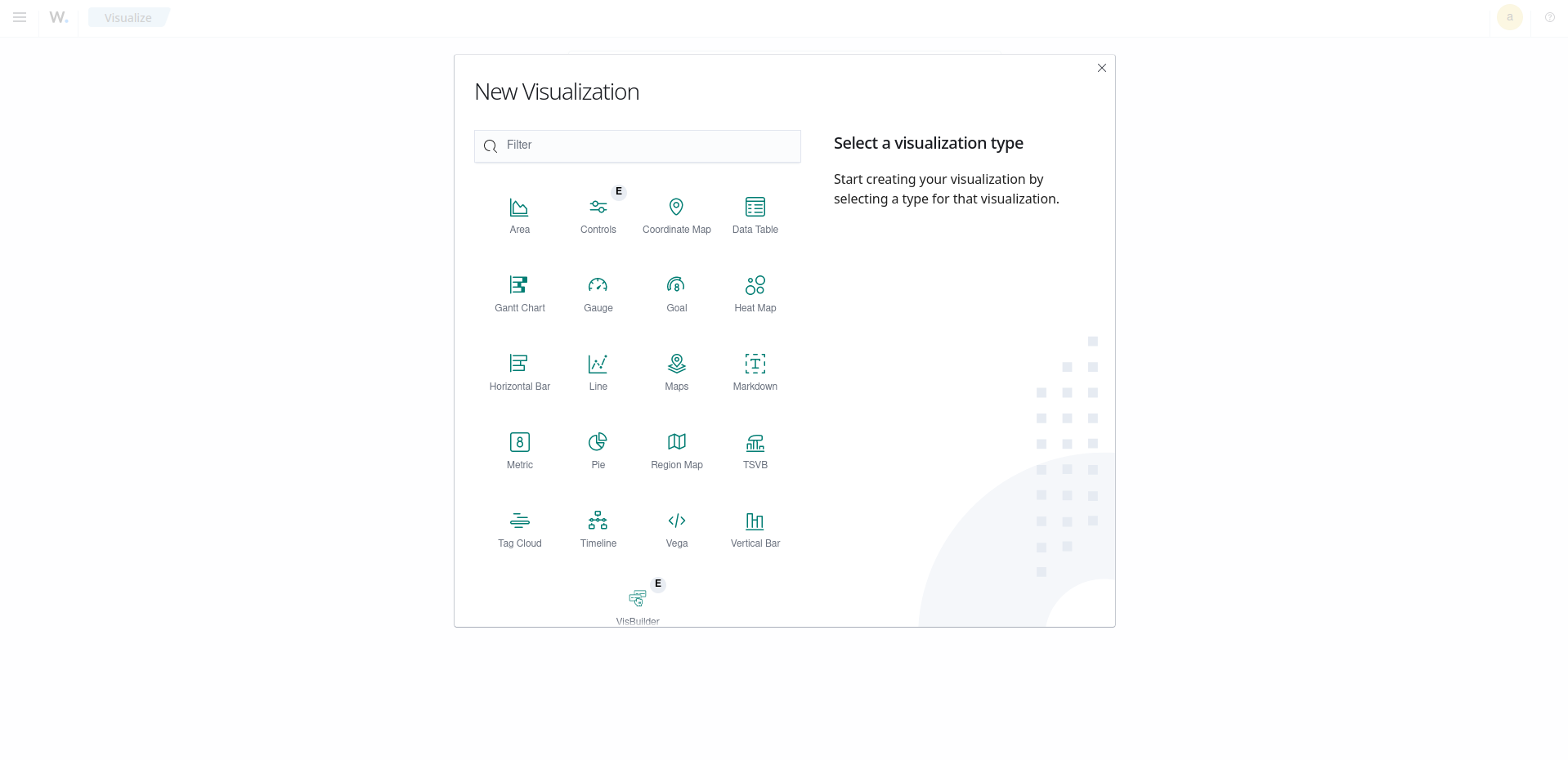 Select visualization type