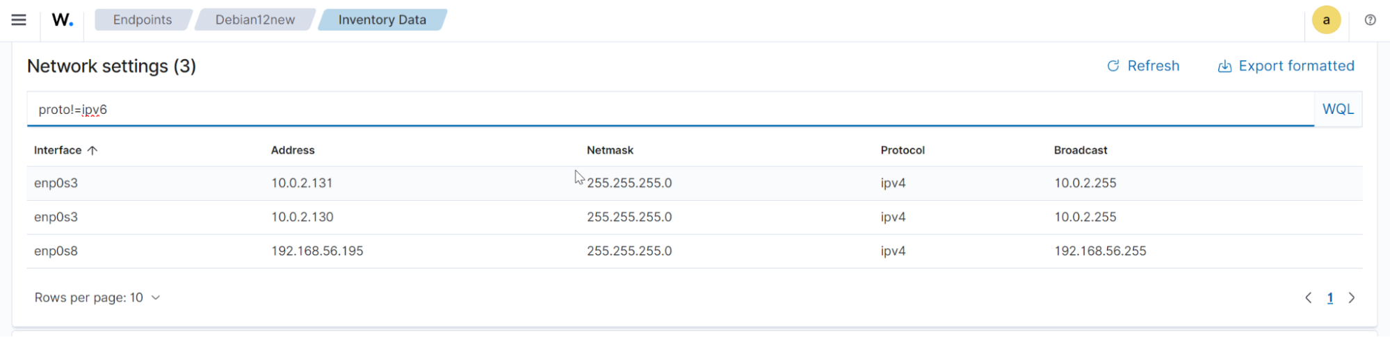 Protocol not equal to ipv6