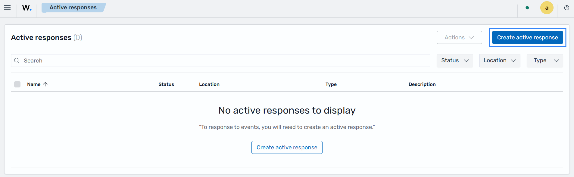 Create active response