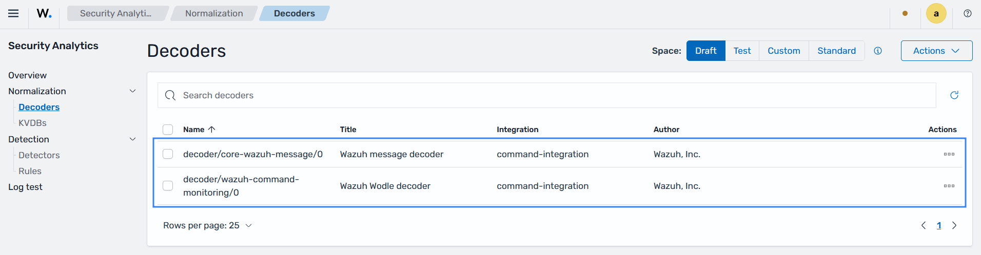 Creating the root and child decoders