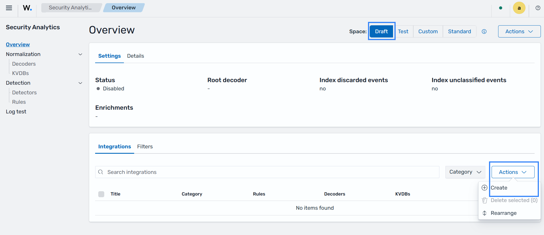 Create integration