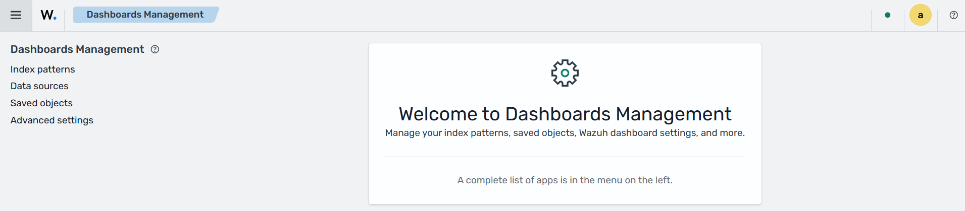 Dashboard management