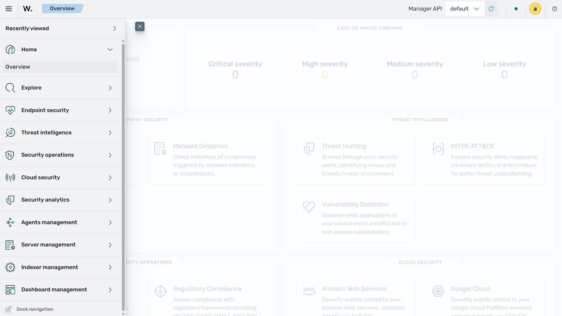 Navigating the Wazuh dashboard: Overview