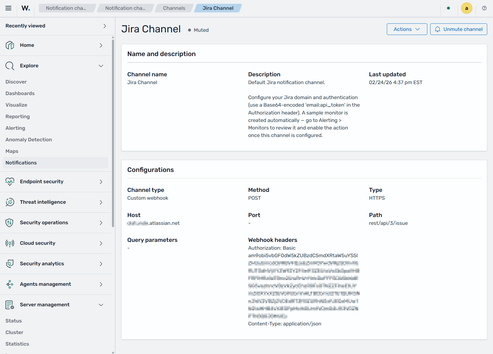 Edit Jira channel