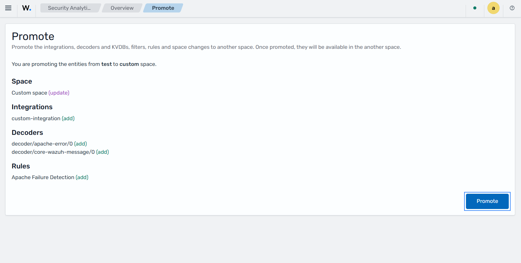 Promote the Apache integration