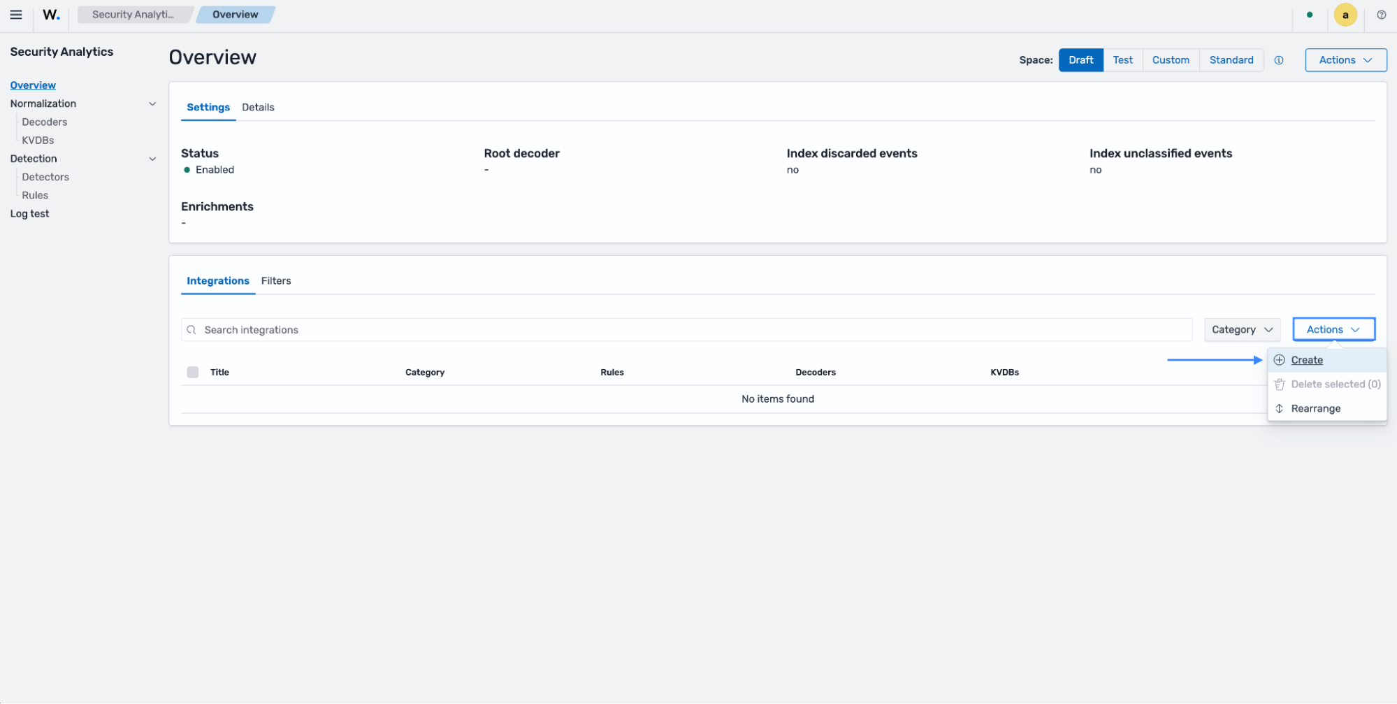 Create an integration