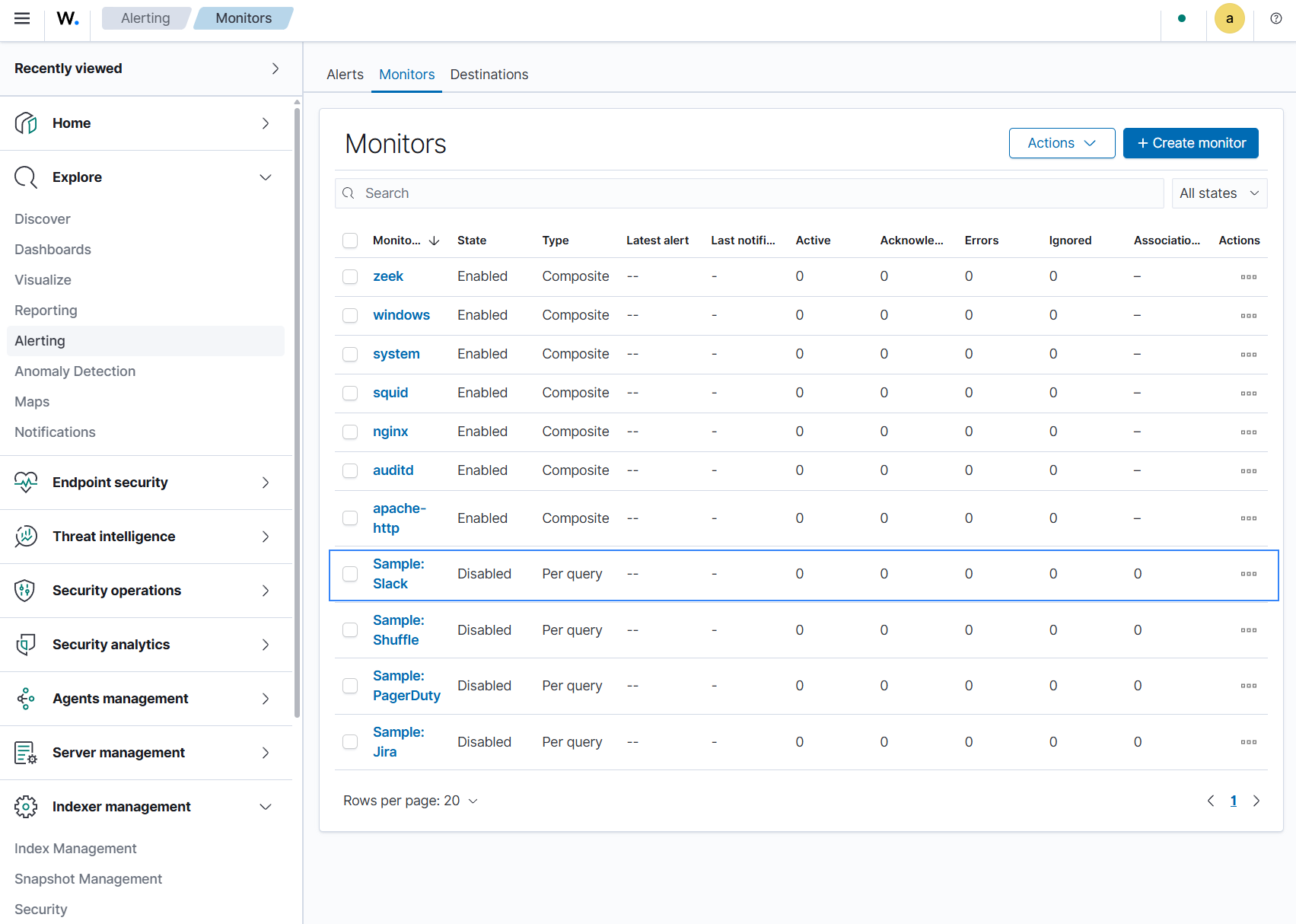 Sample: Slack monitor