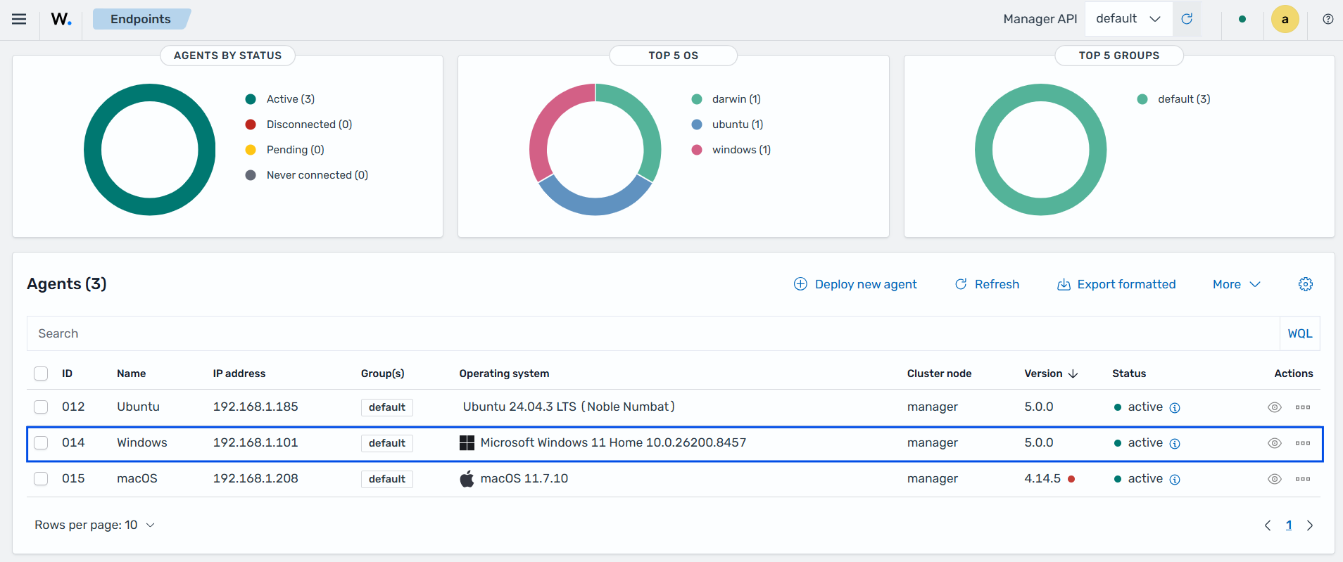 Check newly enrolled Wazuh agent - Windows