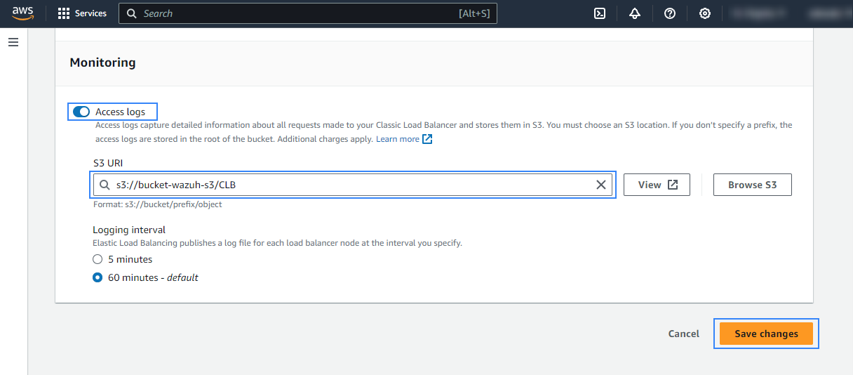 Enable CLB access logs