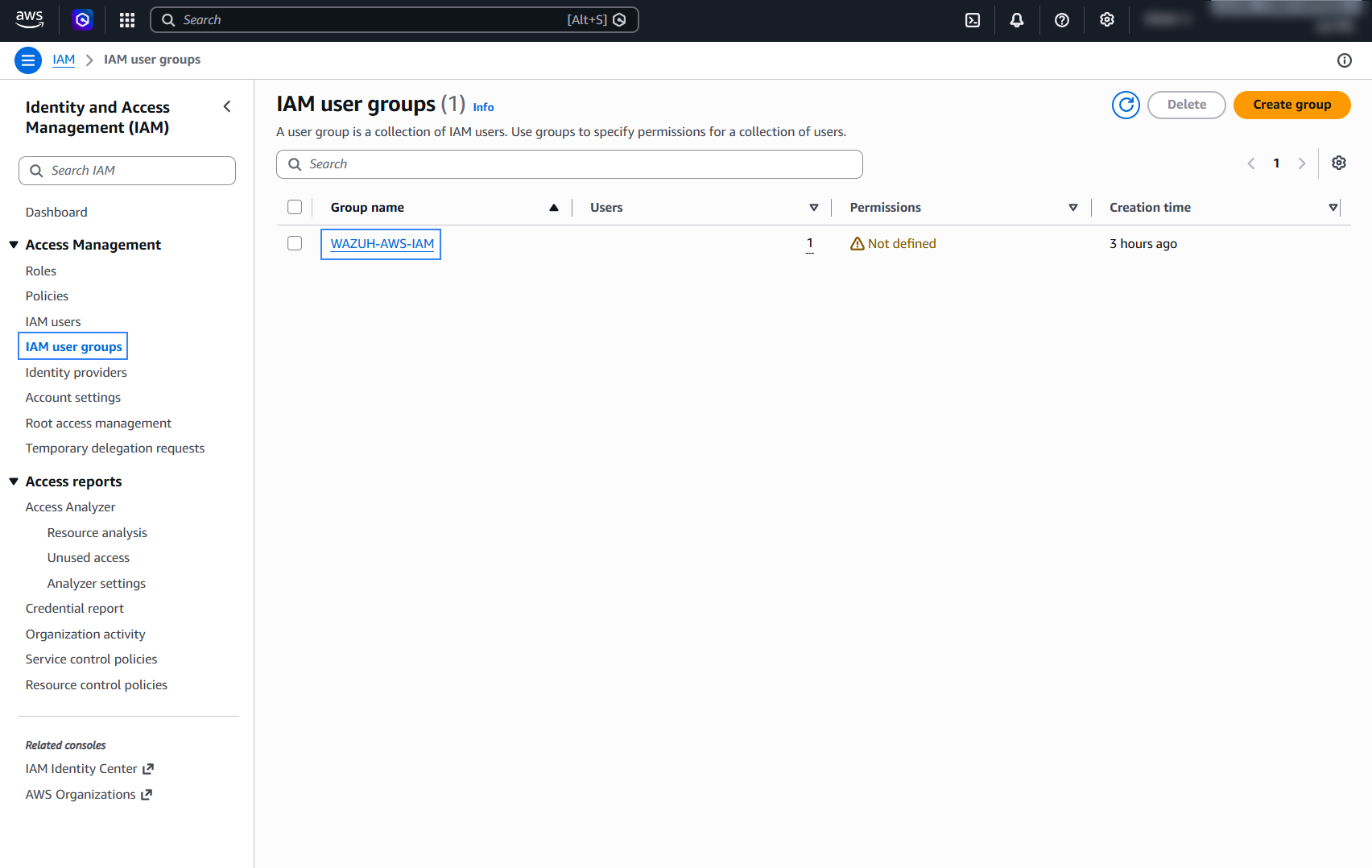 IAM user group