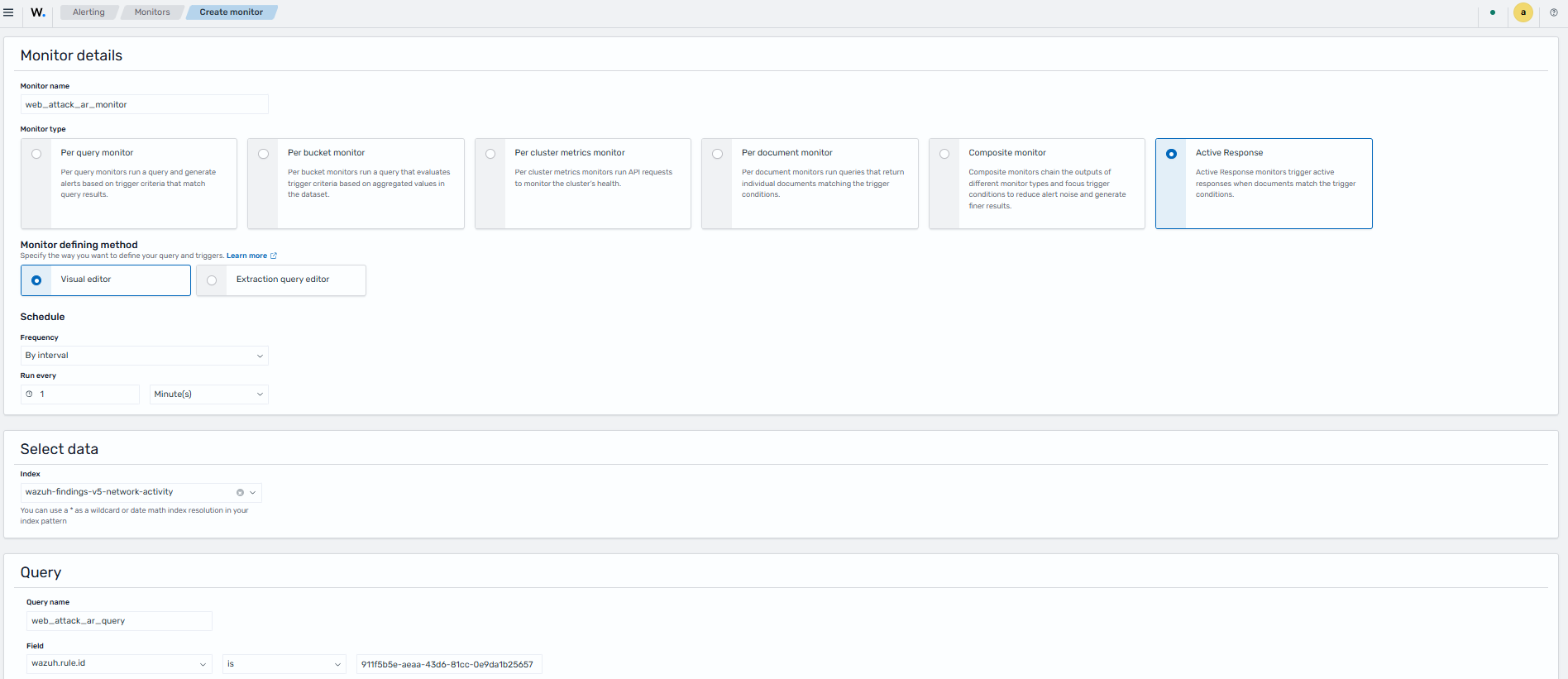 Create an Active Response monitor