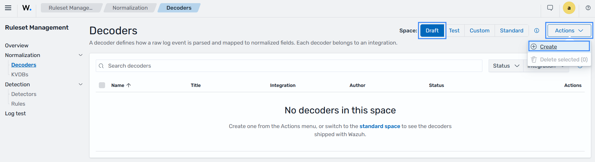 Create decoder