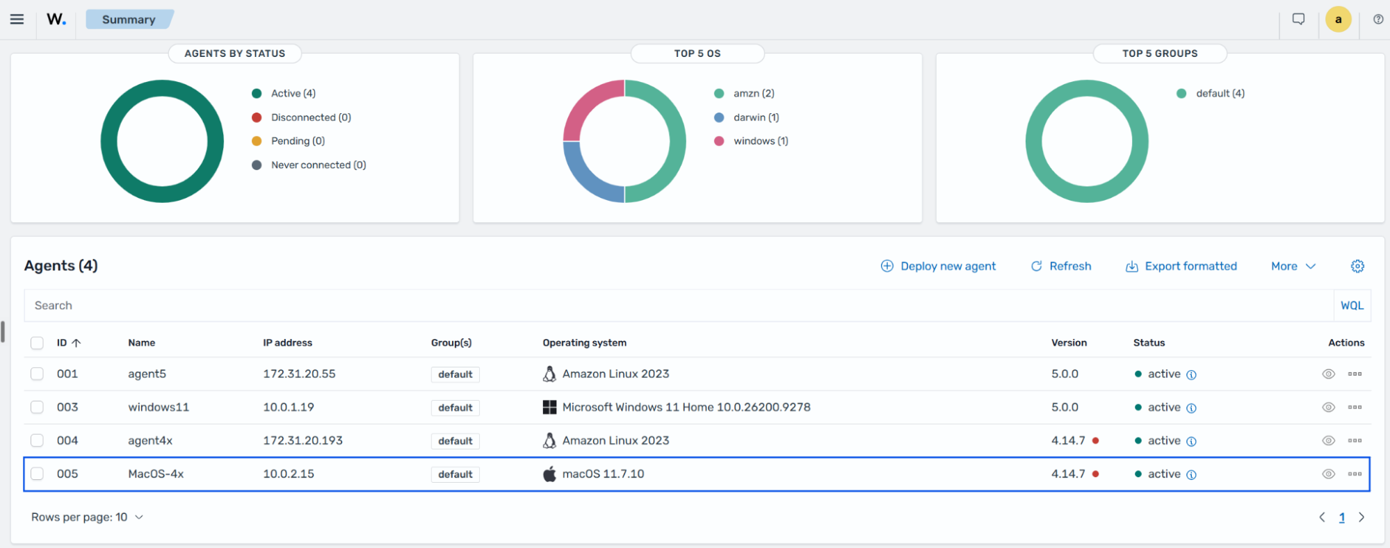 Check newly enrolled Wazuh agent - macOS