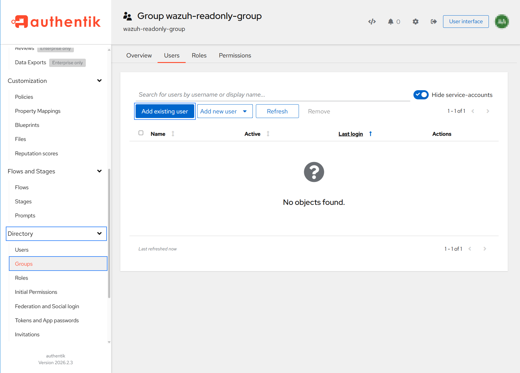 Assign user to group - Step 1