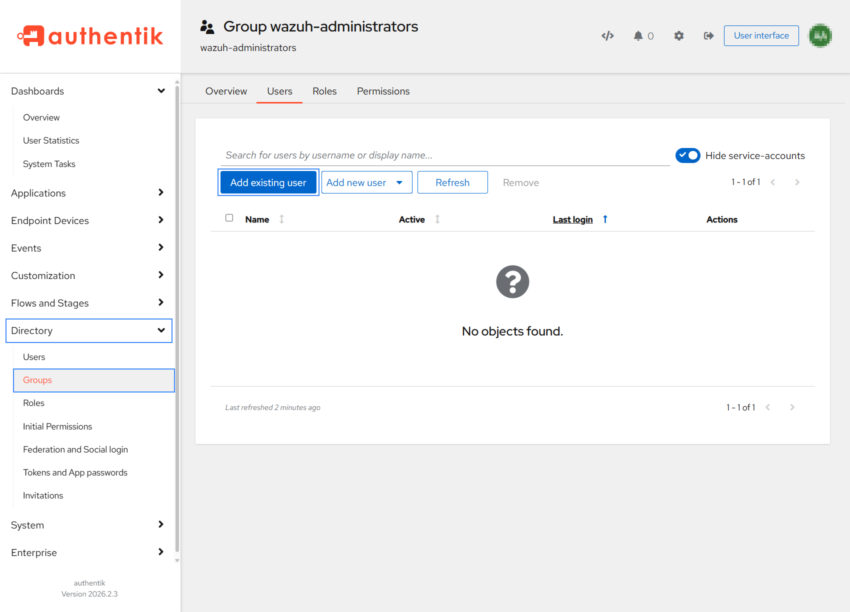 Assign user to group - Step 1