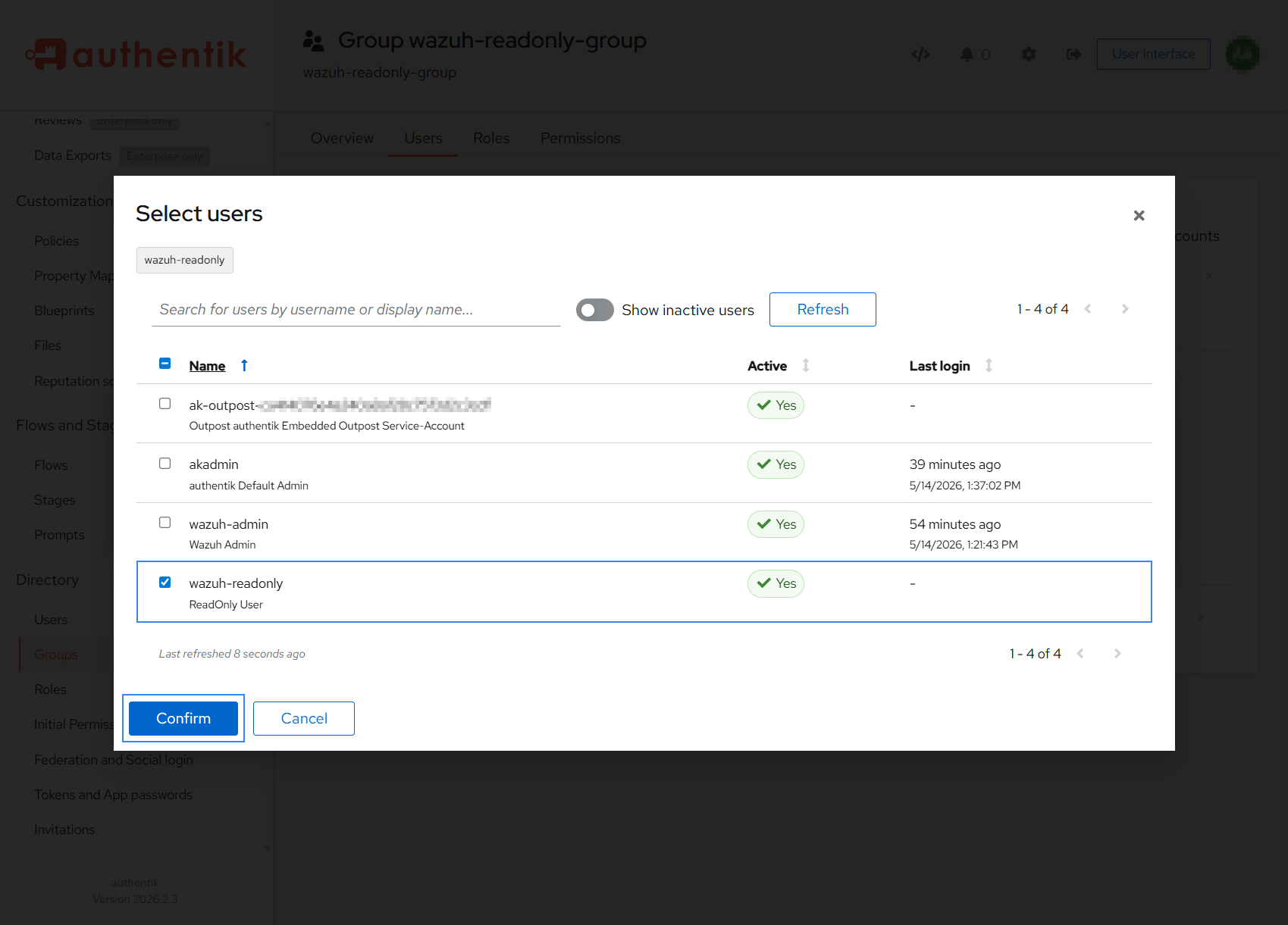 Assign user to group - Step 2