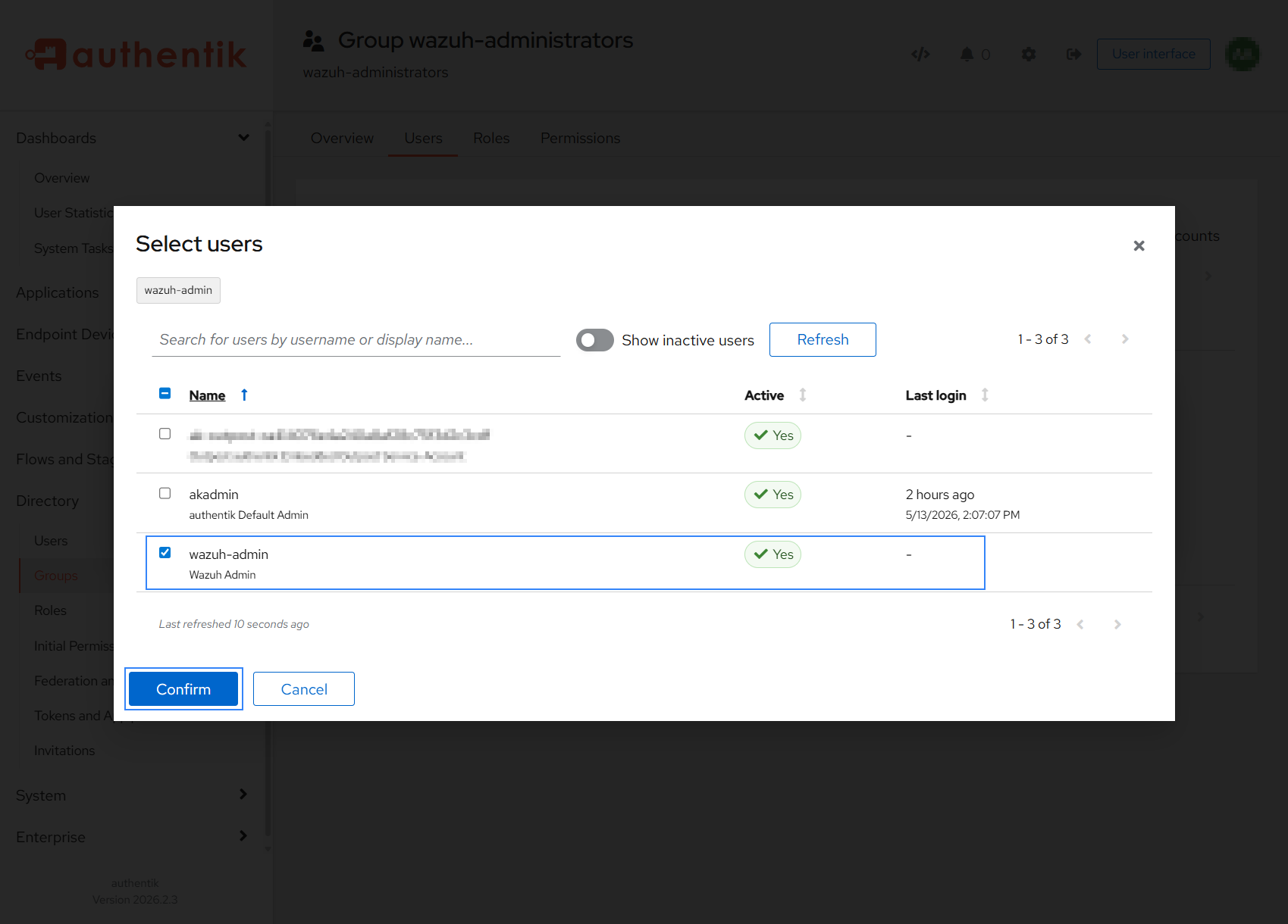 Assign user to group - Step 2