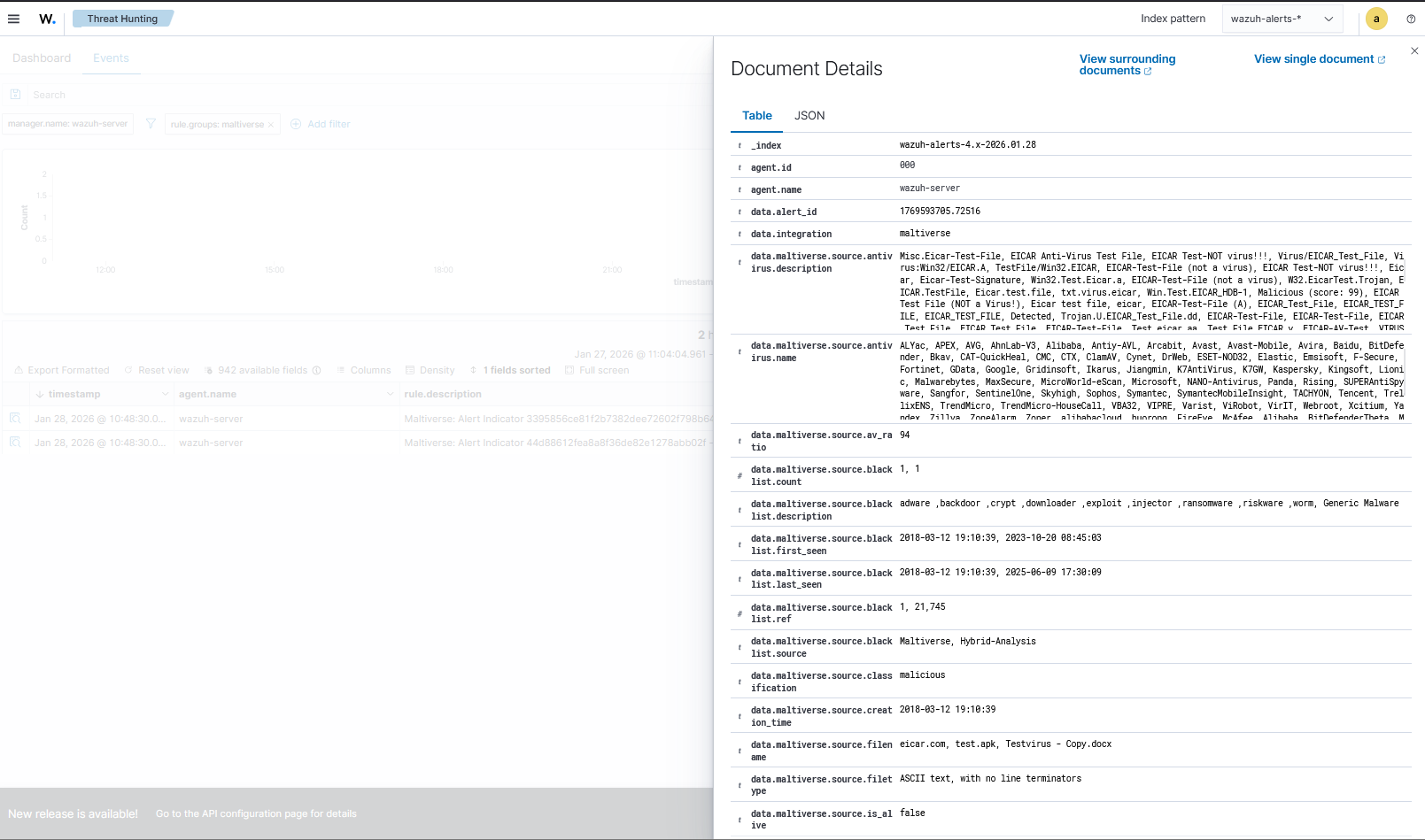 Enriched alert details