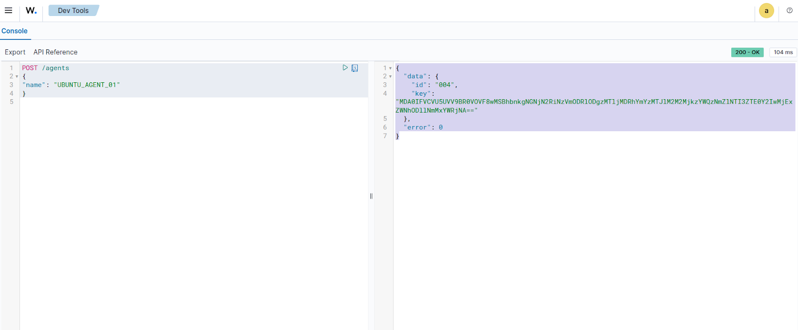 Generate Wazuh agent enrollment key