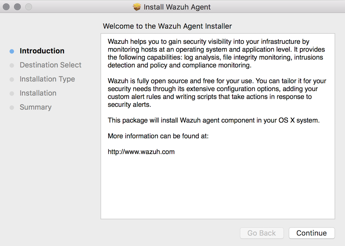 macOS agent installer