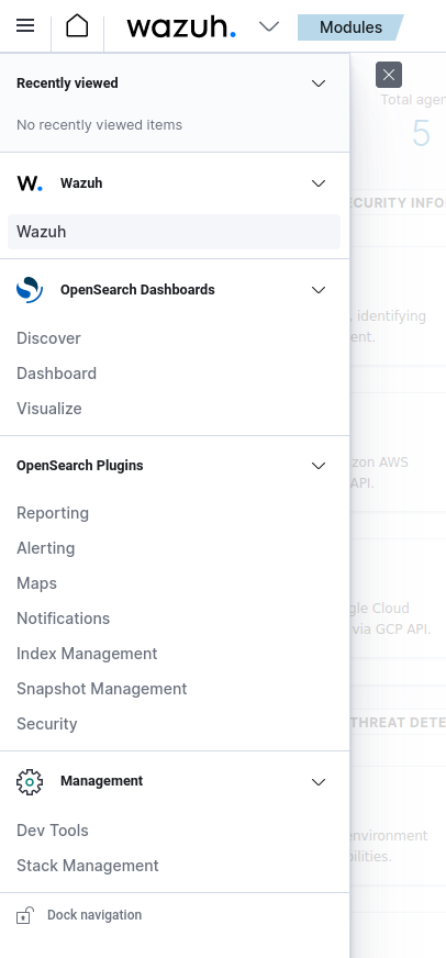 Opensearch plugins Index management menu option