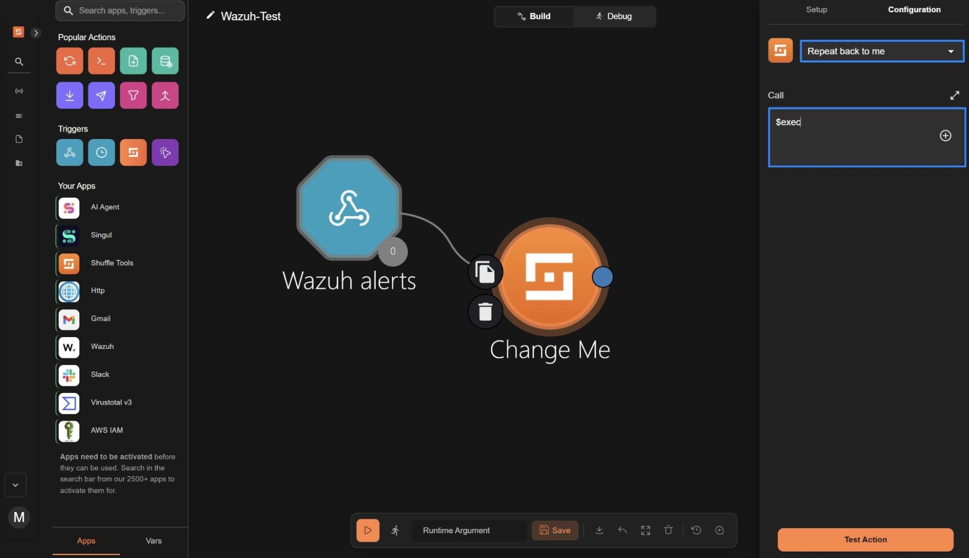 Change Me node in Shuffle