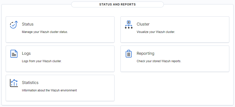 Status and reports